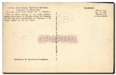 Fougeres — De vier molens van het kasteel — LL — Achterkant
