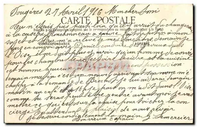 Fougères (Ille-et-Vilaine) — Kasteel van la Chenardière — Sorel, uitgever Rennes, n°52 — Achterkant