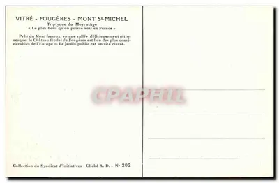 Fougères — Igreja de São Léonard (séculos XII, XV e XVI), lado Norte — desenhada por Victor Hugo durante sua viagem a Fougères em 1833 — Verso