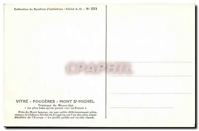 Fougères — O Poço do Castelo — Editor não identificado, número de série não visível — Verso