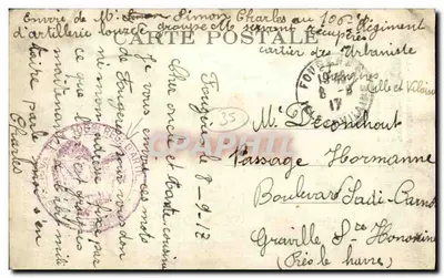 Fougères (Ille-et-Vilaine) — Il Castello, Torre del Hallay — B. Couédél, editore, n°124 — Verso