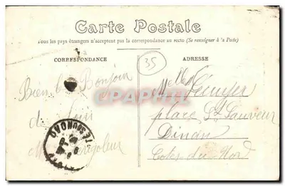 Fougères (Il-et-V.) — A Igreja de São Léonard, fachada Leste — Editor Mary-Rousselière, Hennes — Verso