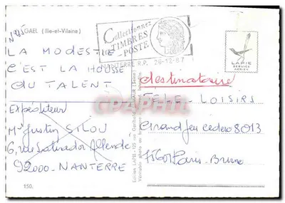 Gael (Ille-et-Vilaine) — vista aérea en tres planos — edición Lapie — Reverso
