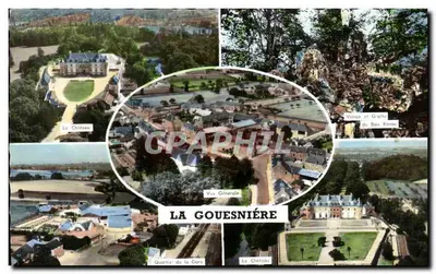La Gouesnière — vista geral, castelo, gruta do Bois Renou — Edições ArtAUD Frères, Nantes