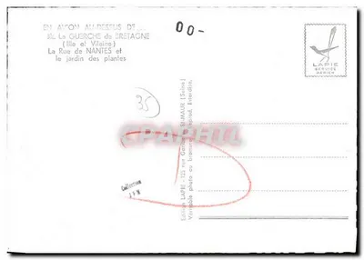 La Guerche-de-Bretagne — vista aérea — edição Lapie — Verso
