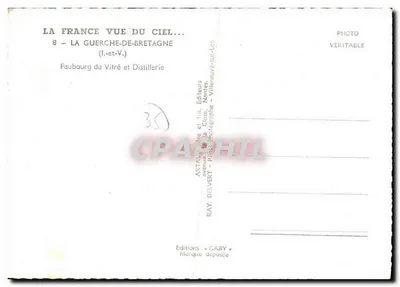 La Guerche-de-Bretagne — Faubourg de Vitré e Destilaria — Editor Gaby — Verso
