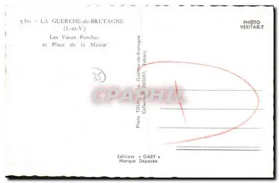 La Guerche-de-Bretagne — Os Velhos Arcos e Praça da Prefeitura — Edições Gaby — Verso