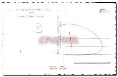 La Guerche-de-Bretagne — Avenida General Leclerc — Ediciones Gaby — Reverso