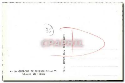La Guerche-de-Bretagne — Clínica Ste-Thérèse — Edição Dessert — Verso