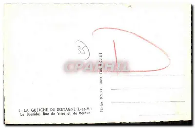 La Guerche-de-Bretagne — Rue de Vitré et de Verdun — Edição D.S.R.T. Foto Tourn-Guini — Verso