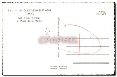 I vecchi portici e Piazza Municipale — Guerche-de-Bretagne — Edizioni Gaby — Verso