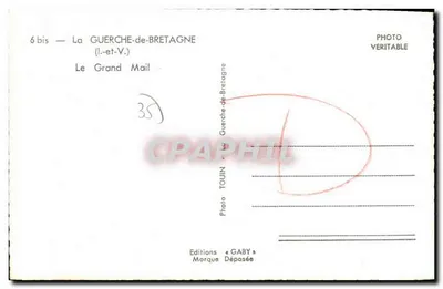 La Guerche-de-Bretagne — Le Grand Mail — Edições Gaby — Verso