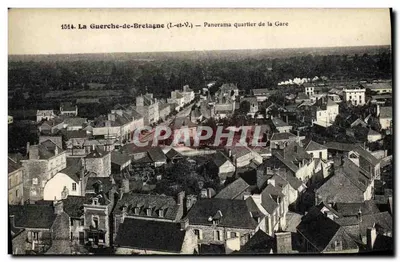 La Guerche-de-Bretagne (I.-et-V.) — Panorama bairro da Estação — Editor: Maison Editeur (Brest)