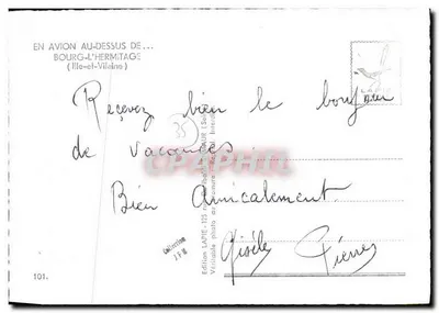 Bourg-L'Hermitage — vista aérea — Edición LAPIE — Reverso