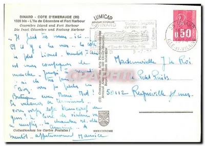Côte d'Émeraude — Wyspa Cézembre i Fort Harbour — IRIS, nr 50112 — Rewers