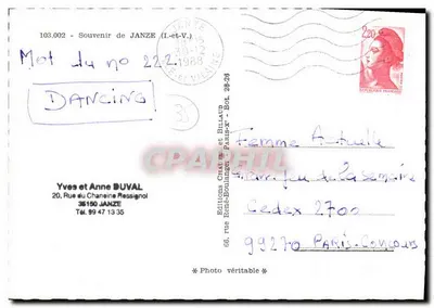 La Roche aux Fées — Megalitowy Zabytek — Pamiątka JANZÉ — Rewers