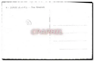 Janzé (Loire-et-Vendée) — Ogólny widok — wydawca: Addison Rennel — Rewers