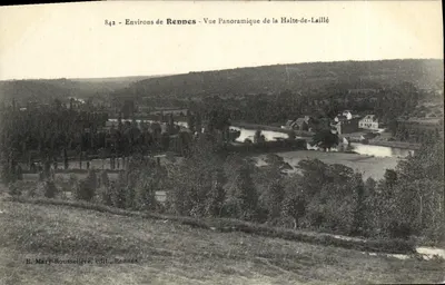 Około Rennes — Panorama Halte-de-Laillé — B. Mary-Roussellière, wyd. Rennes