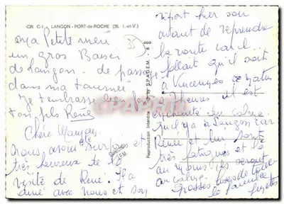 Langon — Most, kościoł, dziewczęta z Langon, hotel Hameline — S.P.A.D.E.M. n°35 — Rewers