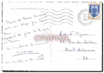 Maure-de-Bretagne — vista aerea — Edizioni SOFER, n°101 — Verso