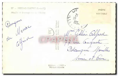 Młyn i przepływ na rzece Vilaine — Messac-Guipry (Ille-et-Vilaine) — Wydawnictwo Caby — Rewers