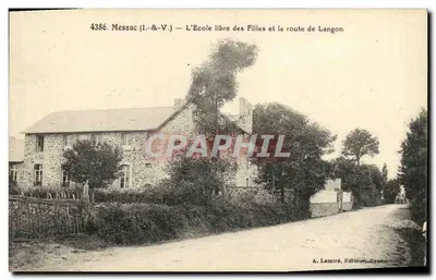 मेसाक (आई.-&-वी.) — लेडीज़ फ्री स्कूल और लैंगोन के रास्ता — ए. लामिरे, प्रकाशक, रेन्स