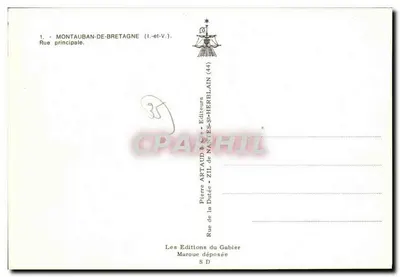 Montauban-de-Bretagne (Il-et-V.) — Rue principale — Ediciones Artaud & Cie, Nantes — Reverso