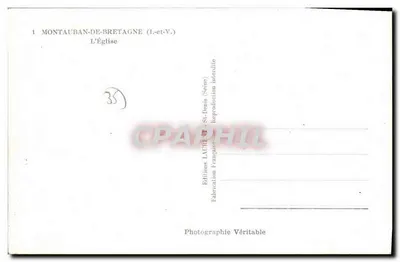 Montauban-de-Bretagne — Katedra — Wydawnictwo Laurent (Sono) — Rewers