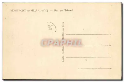 Montfort-sur-Meu — Rue do Tribunal — Cheché — Verso