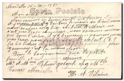 मोर्डेल्स (I.-et-V.) — मेउ पर पुल और प्लेलन की ओर जाने वाला रास्ता — मैरी रूसेलियर, श्रृंखला 3684 — पीछे