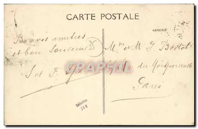 Paimpont (Ille-et-Vilaine) — A Abadia e o Lago, lado Sudoeste — A. Lamiré Editora, Rennes — Verso