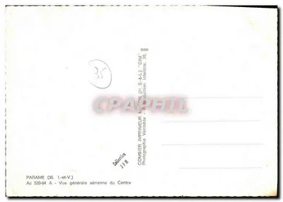 Paramé (71) — Vista geral aérea do Centro — Combier Imprimeur — Verso
