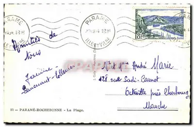 Plaża Paramé-Rochebonne — widok animowany — wydawca MAGE, nr 22 — Rewers