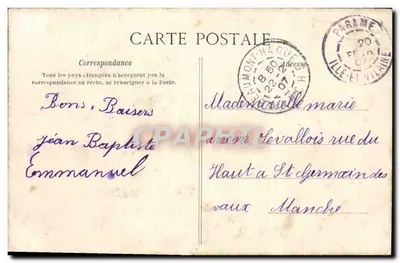 Parame — Ponta de Rochebonne — G.F. — Costa da Esmeralda — Verso
