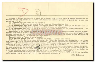 Monumentalna kominka «L'Épopée de la Délivrance Nationale» — zaprojektowana i wykonana z masztywu dębu przez M. Abba Quéméraila, Paryż — Rewers