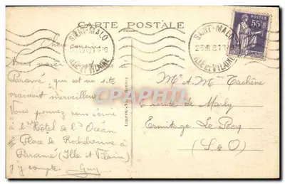 Plaża Hoguette — Kasyno i Wielki Hotel — Côte d'Emeraude, Paramé — Rewers