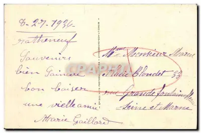 Paramé - La Digue et la Plage — Bilhete postal antigo n°31, éditeur A.R.A. — Verso