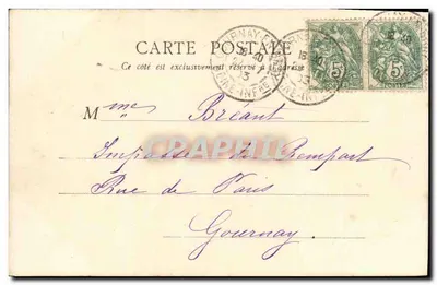 Rotheneuf-Paramé — Skulptyzowane skały — B.F. Paris n°2 — Rewers