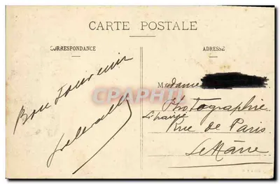 Stara pocztówka ulica Parame Chateaubriand — Rewers