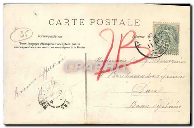 Paramé — La Digue, após a maré dos dias 30 e 31 de Outubro de 1905 — G. F. — Verso