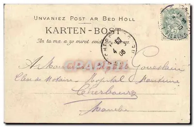 Côte d'Émeraude — Jeune Fille de Parme — Étude des Coiffes de Bretagne — Collection Villan, Quimper — Reverso