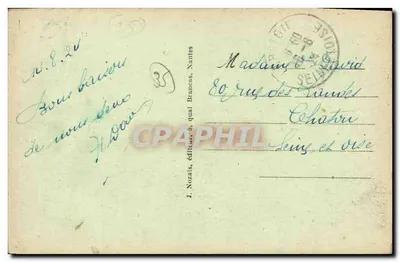 Paramé (I. e V.) - Descida da Praia — Hotel de la Faix e terraço sobre o mar — Verso