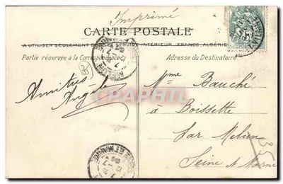 Paramé — El Boulevard Rochebonne — G.F. — Colección Germain fils, Saint-Malo — Reverso