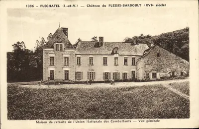 Plechâtel (Ille-et-Vilaine) — Castelo do Plessis-Bardoult (século XVI) — Casa de repouso da União Nacional dos Combatentes — Vista geral
