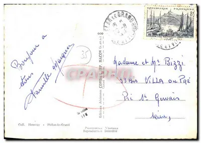 Plélan-le-Grand — vista aerea della città e dei suoi castelli — Edizioni Houssay — Verso