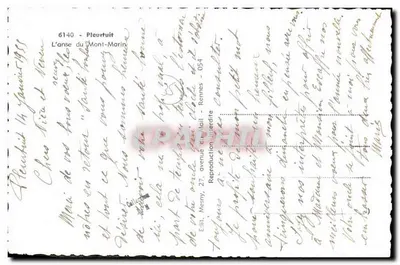मॉंट-मारिन के एंस — प्ल्यूर्ट्यूइत — प्रकाशक मेस्नी, 27 मेल एवेन्यू, रेन्स — पीछे