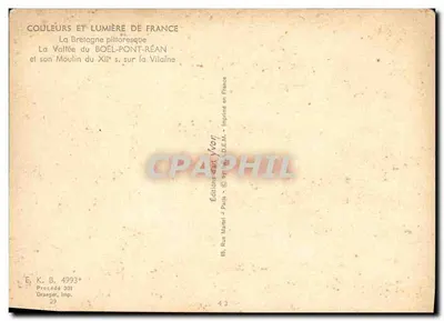 La Valtée del BOËL-PONT-RÉAN y su Molino del siglo XII en la Vilaine — Ediciones Martel — Reverso
