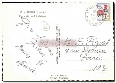 Redon — Plein de la République — Uitgaven Gaby, Nantes — Achterkant