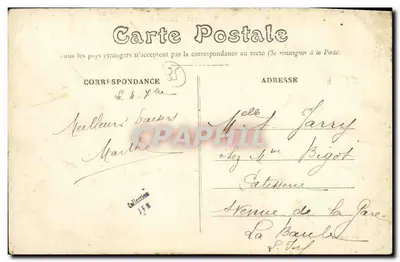 Redon (I.-et-V.) — Widok na park i linie kolejowe — E. Mary-Ronschelère, wyd., Redon — Rewers