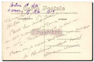 Redon (Ille-et-Vilaine) — A Praça Saint-Sauveur com igreja e edifícios — editor Mary Rousseleire, Pennes — Verso